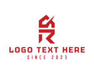 Letter Ar - Modern Housing Construction logo design