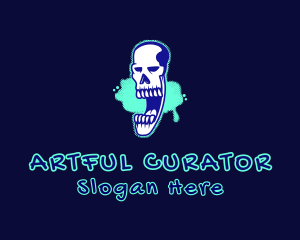 Skull Graffiti Art logo design