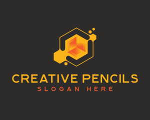 Hexagon Cube Technology logo design