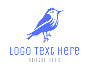 Love Birds - Perched Sparrow Bird logo design