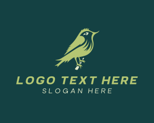 Zoo - Perched Sparrow Bird logo design