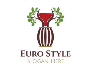 Organic Wine Barrel logo design