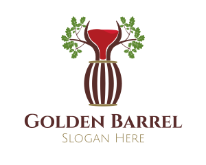 Organic Wine Barrel logo design