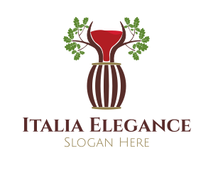 Organic Wine Barrel logo design