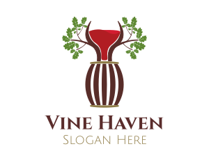 Organic Wine Barrel logo design