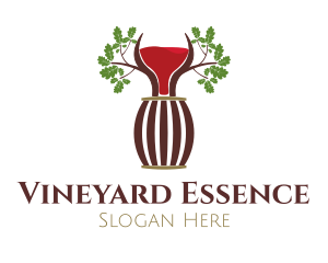 Organic Wine Barrel logo design