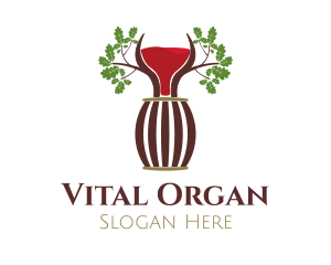 Organic Wine Barrel logo design