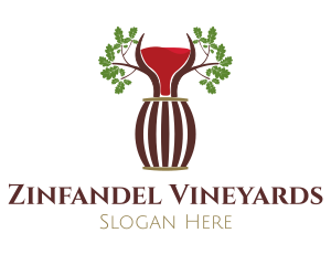 Organic Wine Barrel logo design