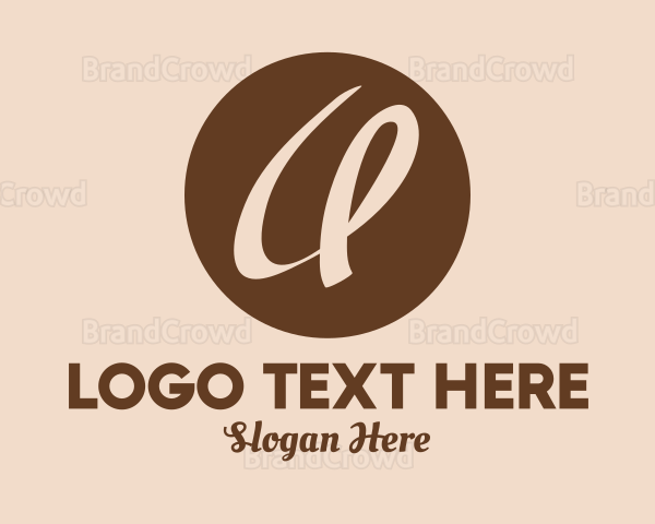 Cursive Letter A Logo
