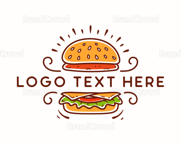 Hamburger Patty Restaurant Logo