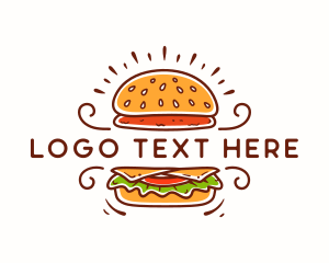 Fastfood - Hamburger Patty Restaurant logo design
