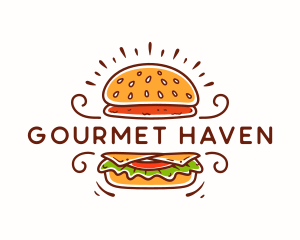 Hamburger Patty Restaurant logo design