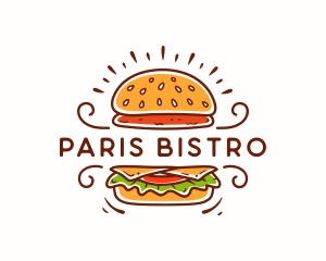 Hamburger Patty Restaurant logo design