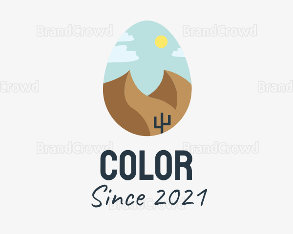 Desert Landscape Egg Logo