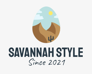 Savannah - Desert Landscape Egg logo design