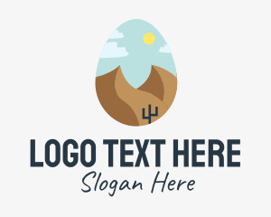 Desert Landscape Egg  Logo