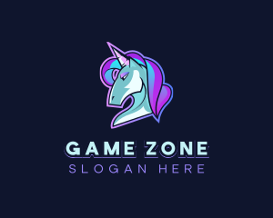 Unicorn Hair Gaming logo design