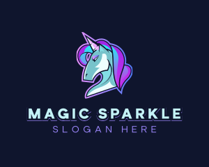 Unicorn Hair Gaming logo design