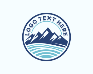 Hiker - Mountain Outdoor Travel logo design