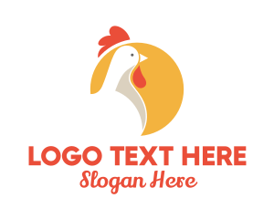 Chicken - Chicken Rooster Circle logo design