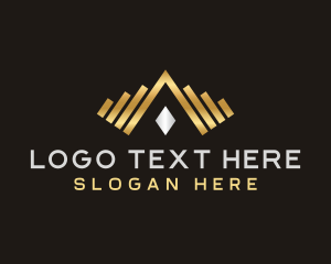 Roof - Luxury Roofing House logo design