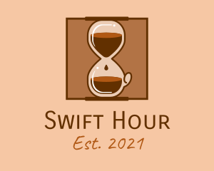 Coffee Hour Glass logo design