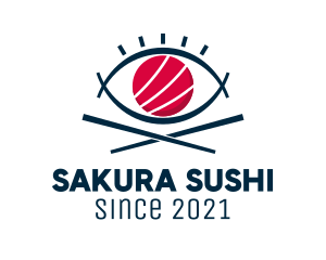 Eye Sushi Chopsticks logo design