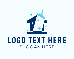 Home Cleaning Squeegee  logo design