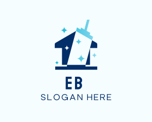 Home Cleaning Squeegee  logo design
