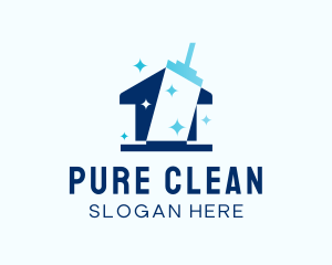 Home Cleaning Squeegee  logo design