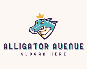 Alligator - King Crocodile Reptile logo design