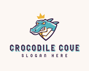 King Crocodile Reptile logo design