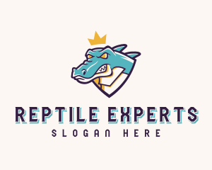 King Crocodile Reptile logo design