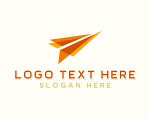 Shipping Courier Paper Plane logo design