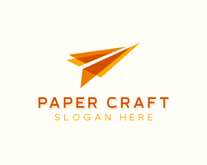 Shipping Courier Paper Plane logo design