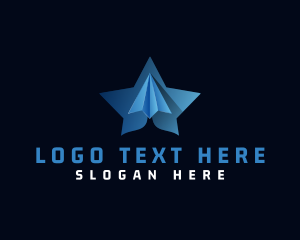 Gradient - Star Paper Plane logo design