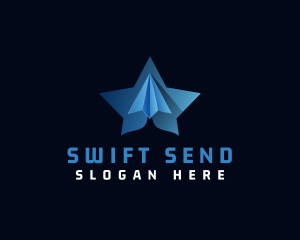 Send - Star Paper Plane logo design