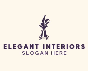 Interior - Vase Interior Decor logo design