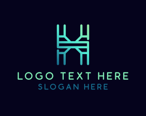 Hacker - Technology Software Letter H logo design