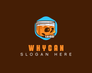 Skull Whiskey Liquor  Logo