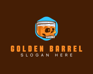 Whiskey - Skull Whiskey Liquor logo design