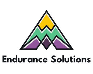 Multi Color Triangle Mountain Logo