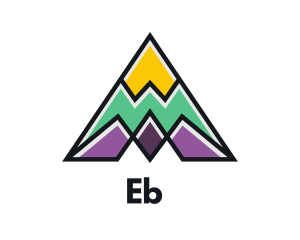 Hill - Multi Color Triangle Mountain logo design