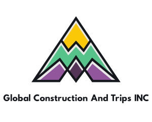 Symbol - Multi Color Triangle Mountain logo design