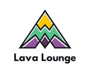 Multi Color Triangle Mountain logo design