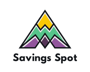 Multi Color Triangle Mountain logo design