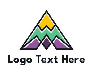 Multi Color Triangle Mountain Logo