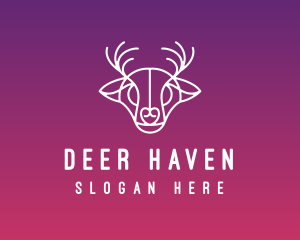 Deer - Wild Deer Head logo design