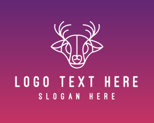 Wild - Wild Deer Head logo design