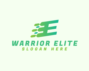 Sports - Green Speed Motion Letter E logo design